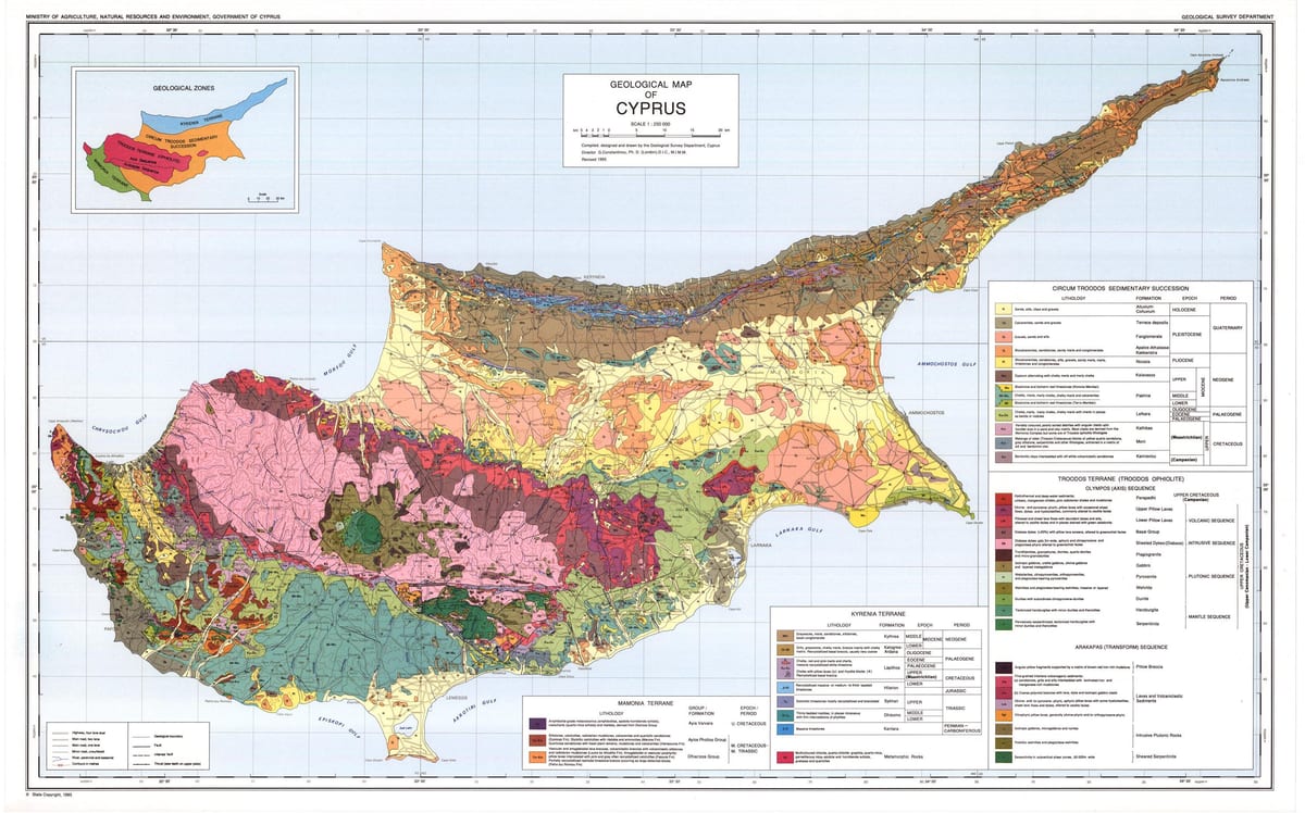 კვიპროსის გეოგრაფიული რუკა
