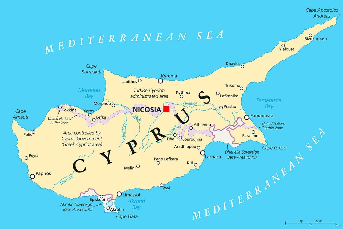 კვიპროსის დედაქალაქის რუკა