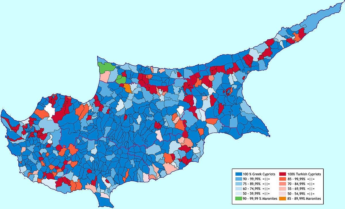 რუკა კვიპროსი ეთნიკური