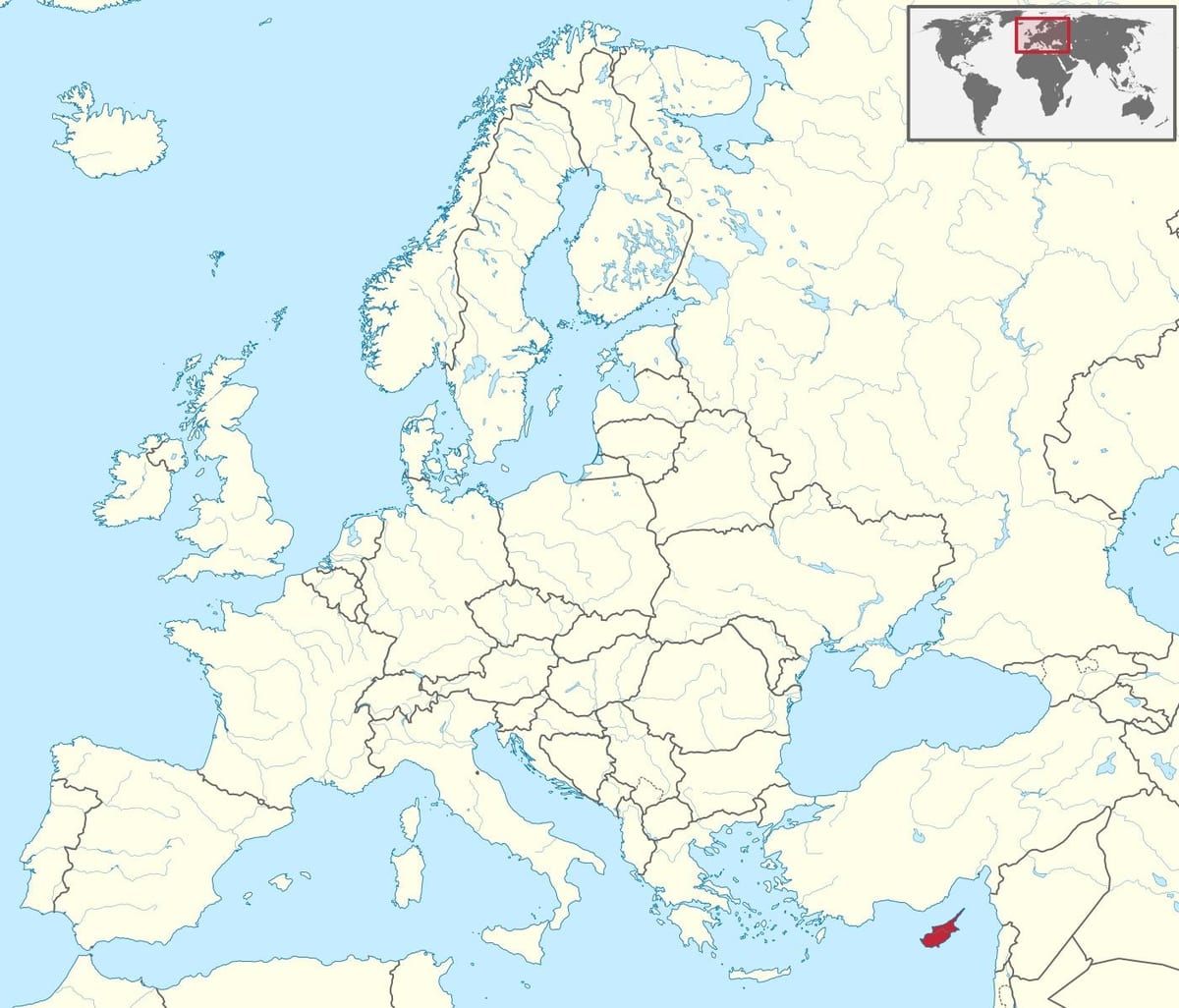კვიპროსის რუკა მსოფლიო