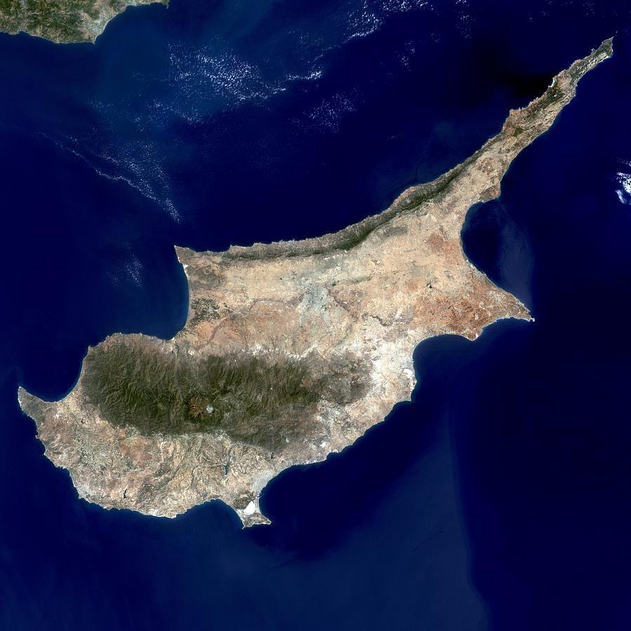 კვიპროსის სატელიტური რუკა