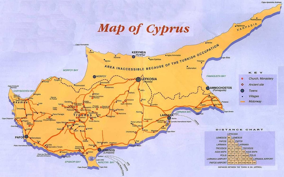 რუკა კვიპროსი სოფლებში