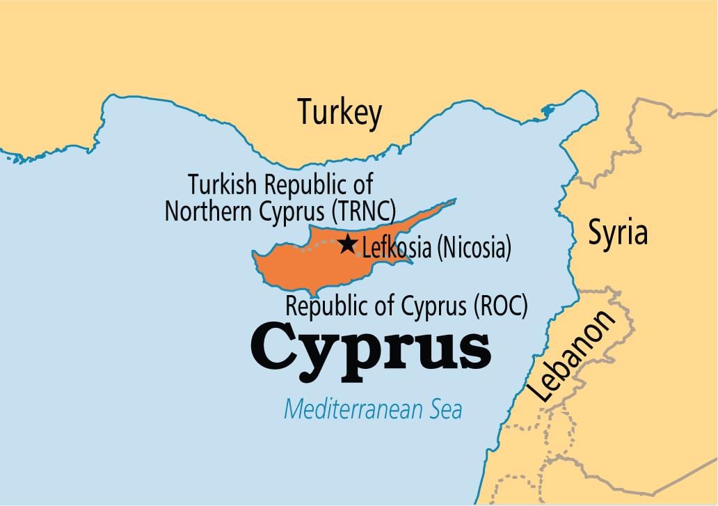 კვიპროსის რესპუბლიკა რუკა