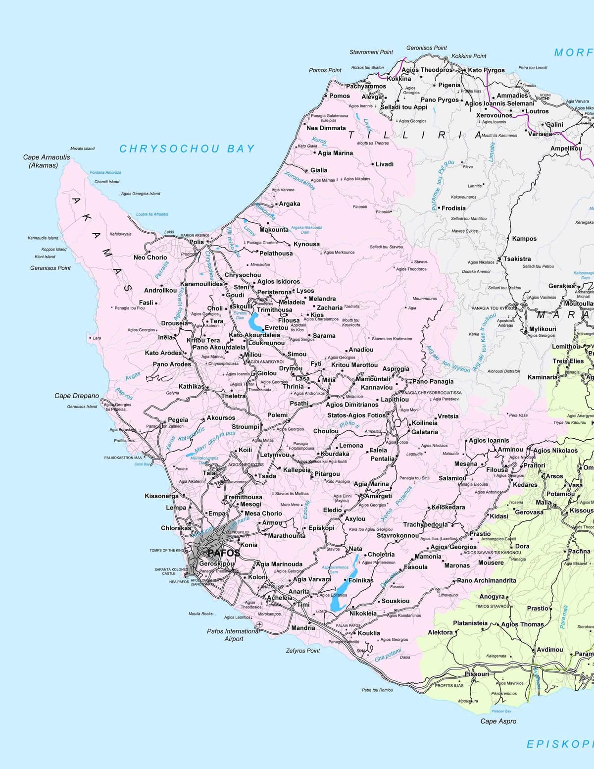 ქუჩის რუკა paphos კვიპროსი