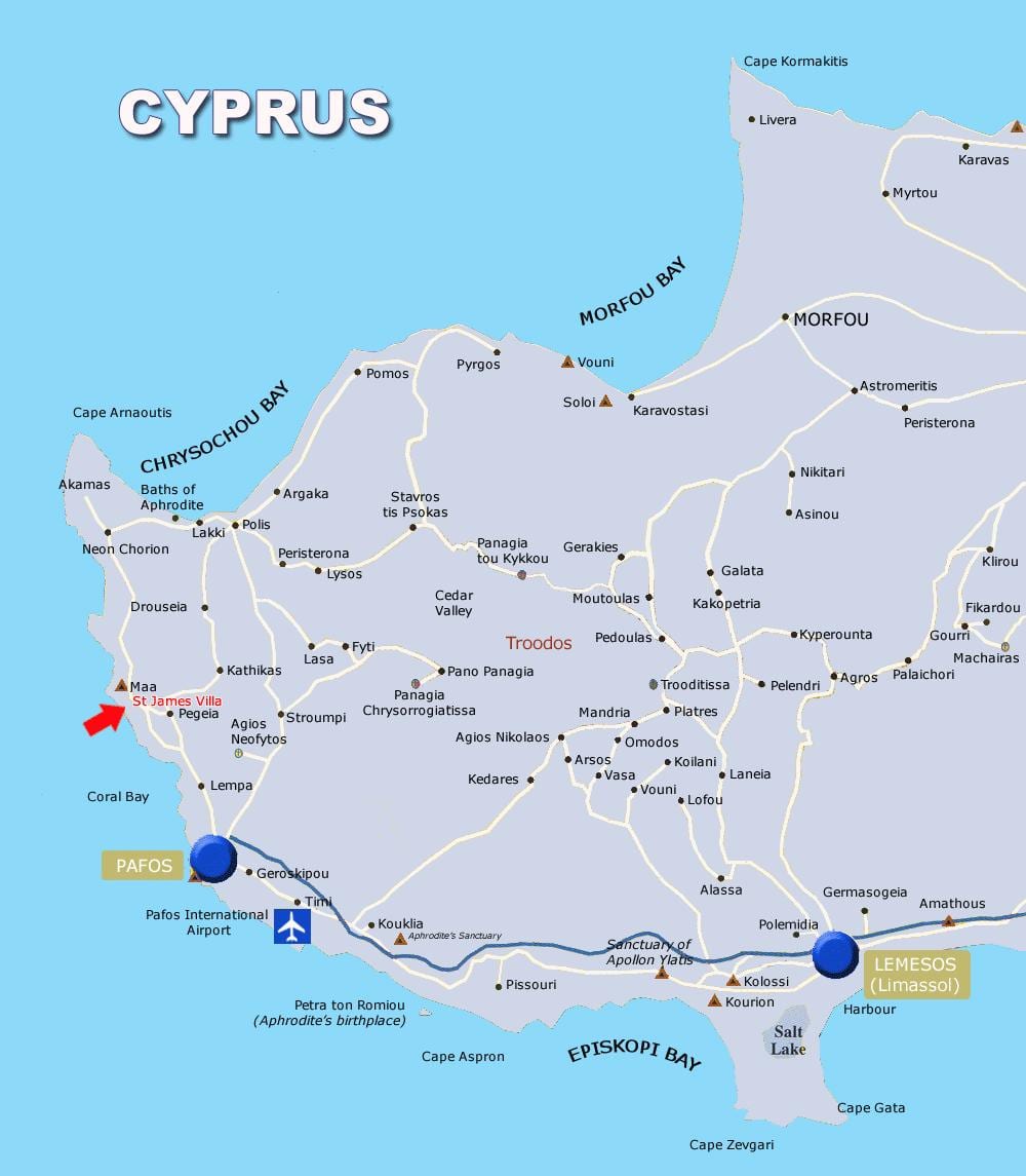 რუკა coral bay კვიპროსი