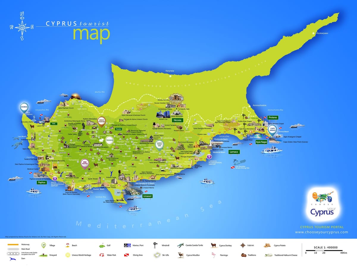 რუკა lara beach კვიპროსი