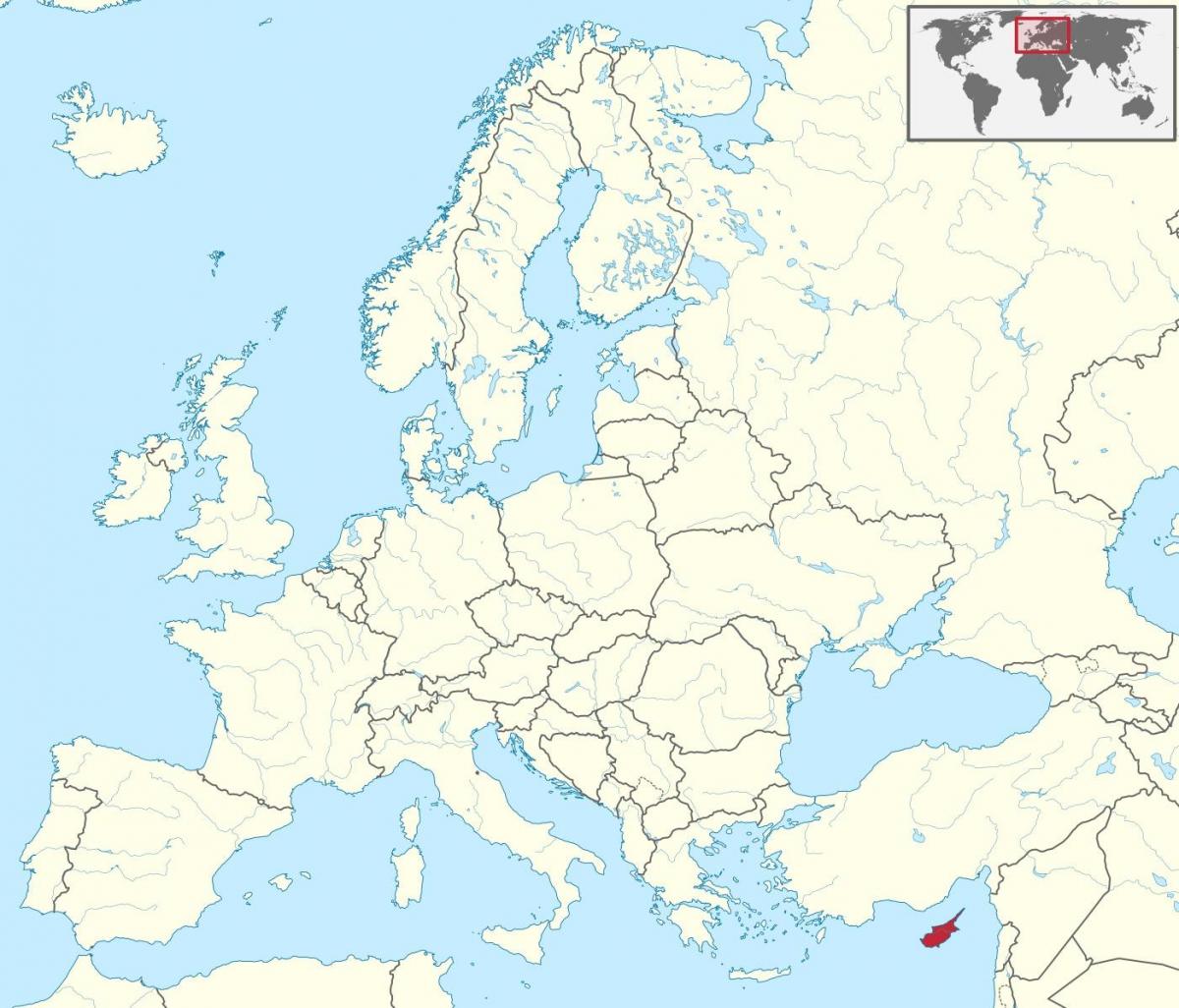 მსოფლიო რუკა გვიჩვენებს, კვიპროსი