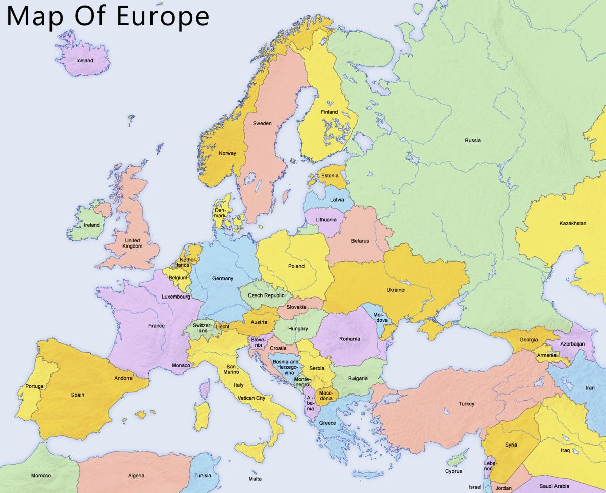 რუკა კვიპროსი და მის მიმდებარე ქვეყნებში