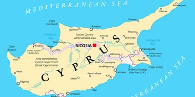 რუკაზე აჩვენებს კვიპროსი