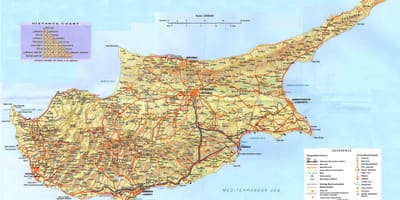 კვიპროსის ქვეყანა მსოფლიო რუკაზე
