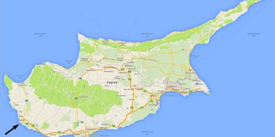 რუკა კვიპროსი paphos