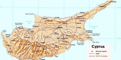 დეტალური რუკა, კვიპროსის კუნძულზე